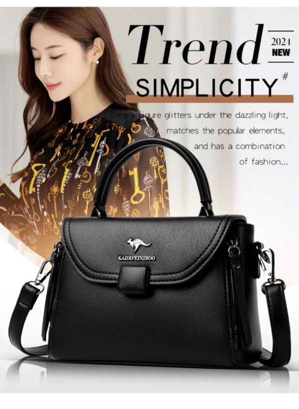 Luxury Designer Fashion High Quality Leather Kangaroo Handbag